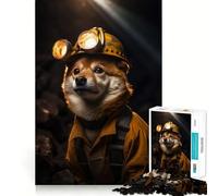 Puzzle da 1000 pezzi con il minatore Shiba per adolescenti, gioco di logica, antistress, taglio netto, lista dei desideri di Babbo Natale 38x52cm
