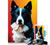 Puzzle da 1000 pezzi con il mio cane Border Collie, ideale per adolescenti, per rafforzare la memoria, per il tempo libero a casa, con bordi puliti e un regalo prezioso (50x75cm)