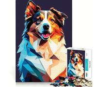 Puzzle da 1000 pezzi con il mio cane, pastore australiano, ideale per adulti, regalo, per migliorare la memoria e il tempo libero, con dettagli nitidi, perfetto per decorare la parete (38x52cm)