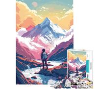 Puzzle da 1000 pezzi con il Monte Bianco Francia sfida per l'intelligenza gioco coinvolgente regalo di compleanno regalo per il Secret Santa (dimensioni 75x50cm)