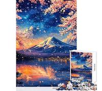 Puzzle da 1000 pezzi con il Monte Fuji e il cielo notturno un gioco rompicapo per tutta la famiglia ideale per la decorazione della casa con Babbo Natale (50x75cm)