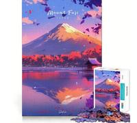 Puzzle da 1000 pezzi con il Monte Fuji in autunno,preciso,divertente,stimolante per la mente,ideale per momenti di relax e gioco natalizio (38x52cm)