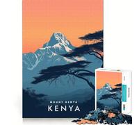 Puzzle da 1000 pezzi con il Monte Kenya,incastro preciso,per allenare la concentrazione e il divertimento,ideale per rilassarsi e trascorrere del tempo libero,regalo di Natale (38x26cm)