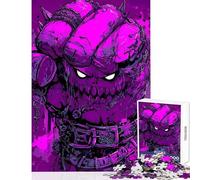 Puzzle da 1000 pezzi con il mostro viola a forma di pugno gioco educativo difficile giocattolo da parete per rafforzare l'amore tra le coppie (38x52cm)