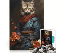 Puzzle da 1000 pezzi con il nobile gatto giapponese, gioco educativo, attività divertenti da fare a casa, regalo di compleanno 38x26cm