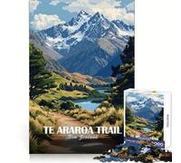 Puzzle da 1000 pezzi con il paesaggio del sentiero Te Araroa, Nuova Zelanda, per adulti Esercizio mentale, piacevole attività, vestibilità perfetta, regalo di Natale accogliente (38x26cm)