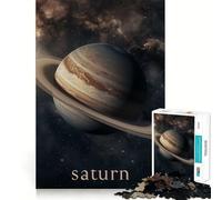 Puzzle da 1000 pezzi con il pianeta Saturno per adulti, gioco per allenare la mente, divertimento per tutta la famiglia, taglio di precisione, regalo adorabile (50x75cm)