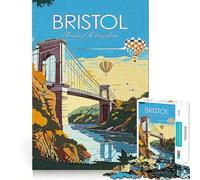 Puzzle da 1000 pezzi con il ponte di Bristol Clifton,taglio preciso,puzzle logico,gioco di logica e svago,divertente,decorazione natalizia da parete (38x26cm)