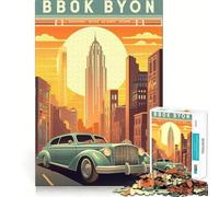 Puzzle da 1000 pezzi con il Ponte di Brooklyn,vintage,bordi perfetti,divertente rompicapo,regalo per rilassarsi,gioco di compleanno,regalo artistico (50x75cm)