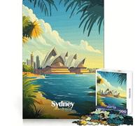 Puzzle da 1000 pezzi con il poster della Sydney Opera House per adulti, gioco di logica e abilità, calma e relax, taglio preciso, regalo speciale 38x52cm