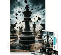 Puzzle da 1000 pezzi con il re degli scacchi nella tempesta,divertente gioco di incastro,stimolante per la mente,gioco tranquillo,regalo di compleanno (50x75cm)