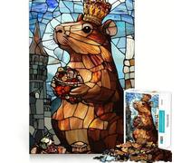 Puzzle da 1000 pezzi con il re topo in vetro colorato per adolescenti, gioco di abilità mentale, design accogliente e rilassante, assemblaggio, regalo premuroso 38x52cm
