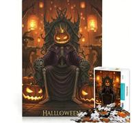 Puzzle da 1000 pezzi con il Re Zucca di Halloween sul Trono, gioco educativo, antistress, compleanno e Natale 50x75cm