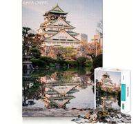 Puzzle da 1000 pezzi con il riflesso del Castello di Osaka per adulti, un rompicapo che stimola la mente e permette di assemblare le immagini con calma Regalo perfetto (38x52cm)
