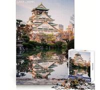 Puzzle da 1000 pezzi con il riflesso del Castello di Osaka per adulti, un rompicapo che stimola la mente e permette di assemblare le immagini con calma Regalo perfetto (38x52cm)