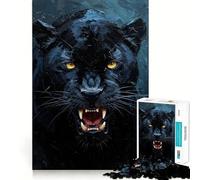 Puzzle da 1000 pezzi con il ritratto della Pantera Nera,gioco di incastro preciso,stimola la logica,ideale per il tempo libero e come regalo di compleanno 38x52cm