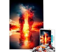Puzzle da 1000 pezzi con il segno zodiacale dei Gemelli arte digitale difficile e stimolante decorazione per la casa gioco interattivo per ragazzi dai 14 anni in su (50x75cm)