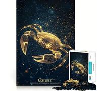 Puzzle da 1000 pezzi con il segno zodiacale del Cancro,pezzi ben definiti,gioco cognitivo,divertente e rilassante,ideale per decorazioni natalizie (38x26cm)
