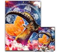 Puzzle da 1000 pezzi con il segno zodiacale del Capricorno, da parete, per adulti, regalo perfetto per compleanni, feste, ideale per Natale, 50x75CM/19,68x29,52 pollici.