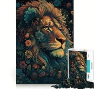 Puzzle da 1000 pezzi con il segno zodiacale del Leone,gioco di logica e allenamento mentale,incastro perfetto,senza spazi vuoti,sfida interattiva per la mente a casa (38x52cm)