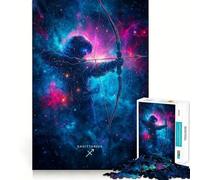 Puzzle da 1000 pezzi con il segno zodiacale del Sagittario, ideale per adulti, un gioco divertente e stimolante con bordi lisci, perfetto per decorare la parete (38x26cm)