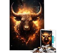 Puzzle da 1000 pezzi con il segno zodiacale del Toro gioco educativo e rompicapo perfetto come regalo decorativo per uomini e donne (dimensioni 38x26cm)