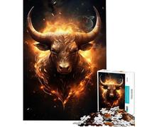Puzzle da 1000 pezzi con il segno zodiacale del Toro gioco educativo e rompicapo perfetto come regalo decorativo per uomini e donne (dimensioni 50x75cm)