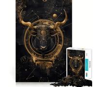 Puzzle da 1000 pezzi con il segno zodiacale del Toro per adolescenti, gioco intelligente e rilassante, assemblaggio di modelli, lista dei desideri di Babbo Natale 38x52cm
