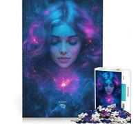 Puzzle da 1000 pezzi con il segno zodiacale della Vergine gioco educativo rilassante e stimolante per la mente ideale come decorazione da scrivania 38x26cm