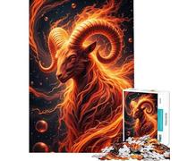 Puzzle da 1000 pezzi con il segno zodiacale dell'Ariete puzzle per adulti gioco rilassante un'opera d'arte compleanno e Natale (dimensioni 50x75cm)