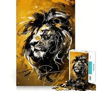 Puzzle da 1000 pezzi con il segno zodiacale Leone per adulti,divertente per allenare la mente,con tagli di precisione e bordi lisci,ideale per serate tranquille (38x52cm)
