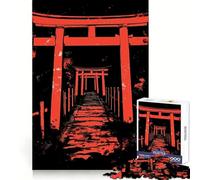 Puzzle da 1000 pezzi con il sentiero del cancello Torii rosso per adulti, gioco di logica, antistress, ritaglio preciso, oggetto da collezione (50x75cm)