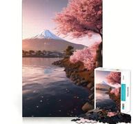 Puzzle da 1000 pezzi con il sereno Monte Fuji, ideale per ragazzi, per migliorare la memoria, facile da usare e per il tempo libero Taglio preciso Decorazione murale (38x26cm)