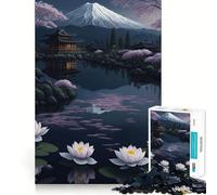 Puzzle da 1000 pezzi con il sereno Monte Fuji, ideale per ragazzi, stimola l'intelletto e stimola la creatività in famiglia, qualità (38x52cm)