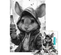Puzzle da 1000 pezzi con il signor Topo ideale per compleanni e Natale Decorazione perfetta giocattolo fai da te adatto a partire dai 14 anni (50x75cm)