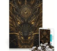 Puzzle da 1000 pezzi con il volto del drago azzurro coreano gioco rompicapo rilassante e stimolante per l'intelletto regalo di compleanno regalo 38x26cm