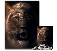 Puzzle da 1000 pezzi con il volto del Re Leone doro idea regalo per adulti gioco rompicapo impegnativo 1000 pezzi (38x26 cm)