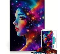 Puzzle da 1000 pezzi con il volto di una donna nebulosa,gioco cognitivo divertente,componenti robusti e ben rifiniti,esercizio mentale per momenti di tranquillità a casa (50x75cm)