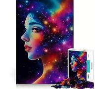 Puzzle da 1000 pezzi con il volto di una donna nebulosa,ideale per adulti,per stimolare la concentrazione,divertimento e divertimento,pezzi di dimensioni uniformi e precisi,attività per rafforzare