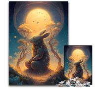 Puzzle da 1000 pezzi con illusione ottica di coniglio per adulti, perfetto per decorare la casa o l'ufficio, ideale come regalo di Natale, 26x38cm/10,23x14,96 pollici.