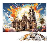 Puzzle da 1000 pezzi con illustrazione colorata della Provenza puzzle di carta per bambini regali di Natale 1000 pezzi (38x26 cm)