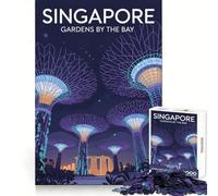 Puzzle da 1000 pezzi con illustrazione dei Giardini della Baia di Singapore, ideale per ragazzi, un gioco di abilità mentale, svago e divertimento Design elegante, regalo perfetto 50x75cm
