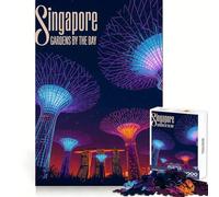 Puzzle da 1000 pezzi con illustrazione dei Giardini di Singapore sulla Baia, ideale per adolescenti, un gioco stimolante per la mente, un'opera d'arte da collezione con tagli precisi 50x75cm