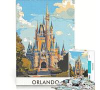 Puzzle da 1000 pezzi con illustrazione del Castello di Orlando gioco rompicapo difficile e stimolante regalo di compleanno regalo 38x26cm