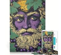 Puzzle da 1000 pezzi con illustrazione del Dio del Vino per adulti,gioco di problem solving,taglio di qualità professionale,rilassante attività di gruppo al chiuso (38x26cm)