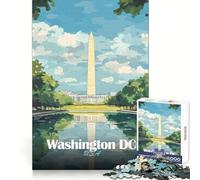 Puzzle da 1000 pezzi con illustrazione del Monumento a Washington DC per adulti, stimola la memoria, passatempo rilassante, taglio di qualità, bel regalo (38x52cm)