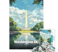 Puzzle da 1000 pezzi con illustrazione del Monumento a Washington DC Un gioco avvincente per sviluppare la pazienza un'attività pratica per tutta la famiglia Un regalo divertente (dimensioni 75x50cm)