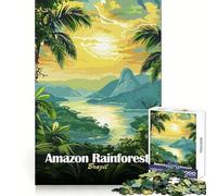 Puzzle da 1000 pezzi con illustrazione del paesaggio della foresta pluviale amazzonica del Brasile ideale per ragazzi Stimola la memoria crea un'atmosfera rilassante e favorisce la concentrazione