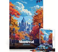 Puzzle da 1000 pezzi con illustrazione del paesaggio urbano autunnale di Montreal,Canada,ideale per adolescenti Sviluppa le capacità cognitive,stimola il tempo libero e favorisce la fuga dalla realtà