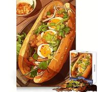 Puzzle da 1000 pezzi con illustrazione del panino Banh Mi, ideale per adolescenti Un'idea per trascorrere al meglio il tempo dedicato all'allenamento Bordi definiti Regalo festivo (38x52cm)